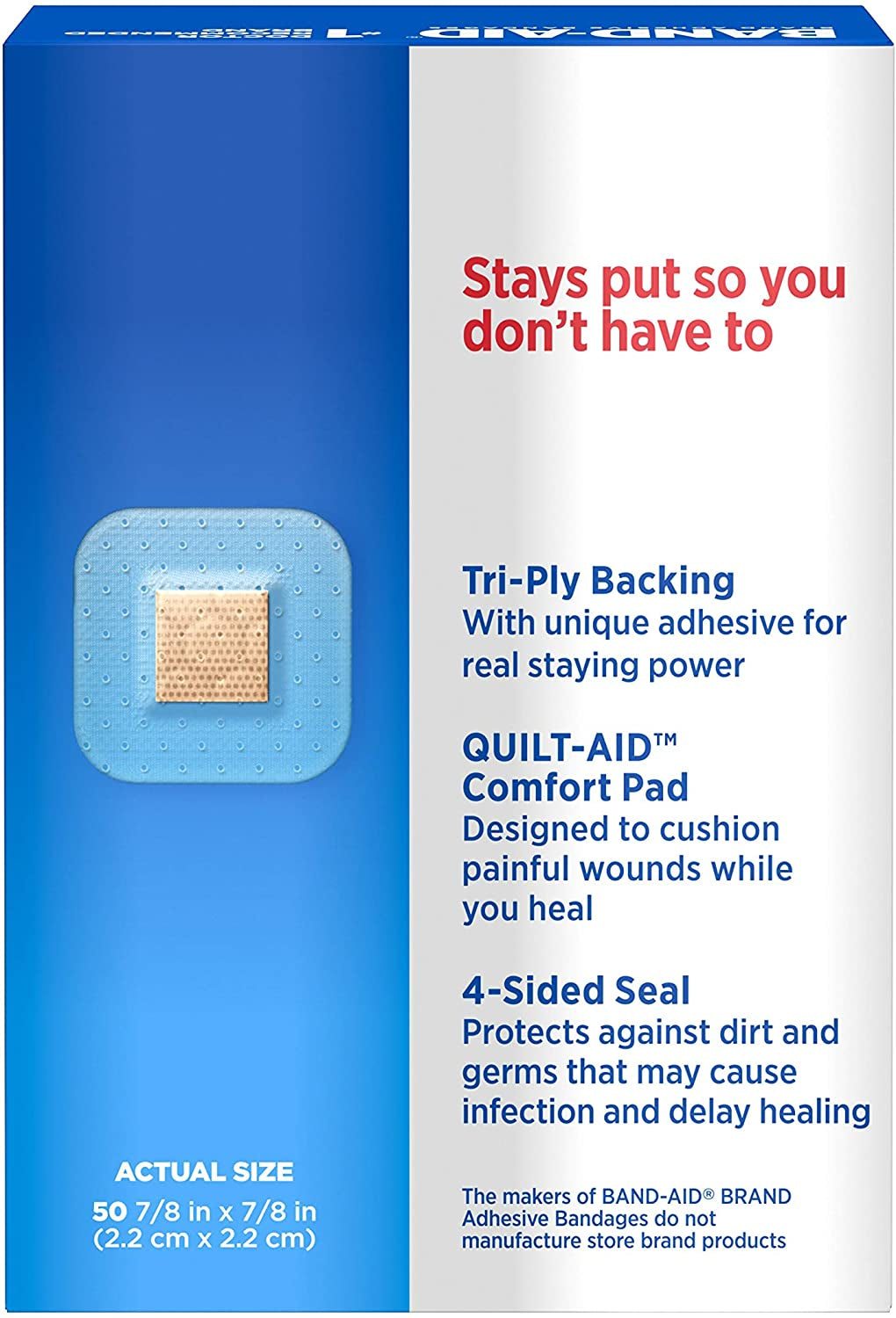 Band-Aid Brand Tru-Stay Clear Spots Bandages for Discreet First Aid, All One Size, 50 Count