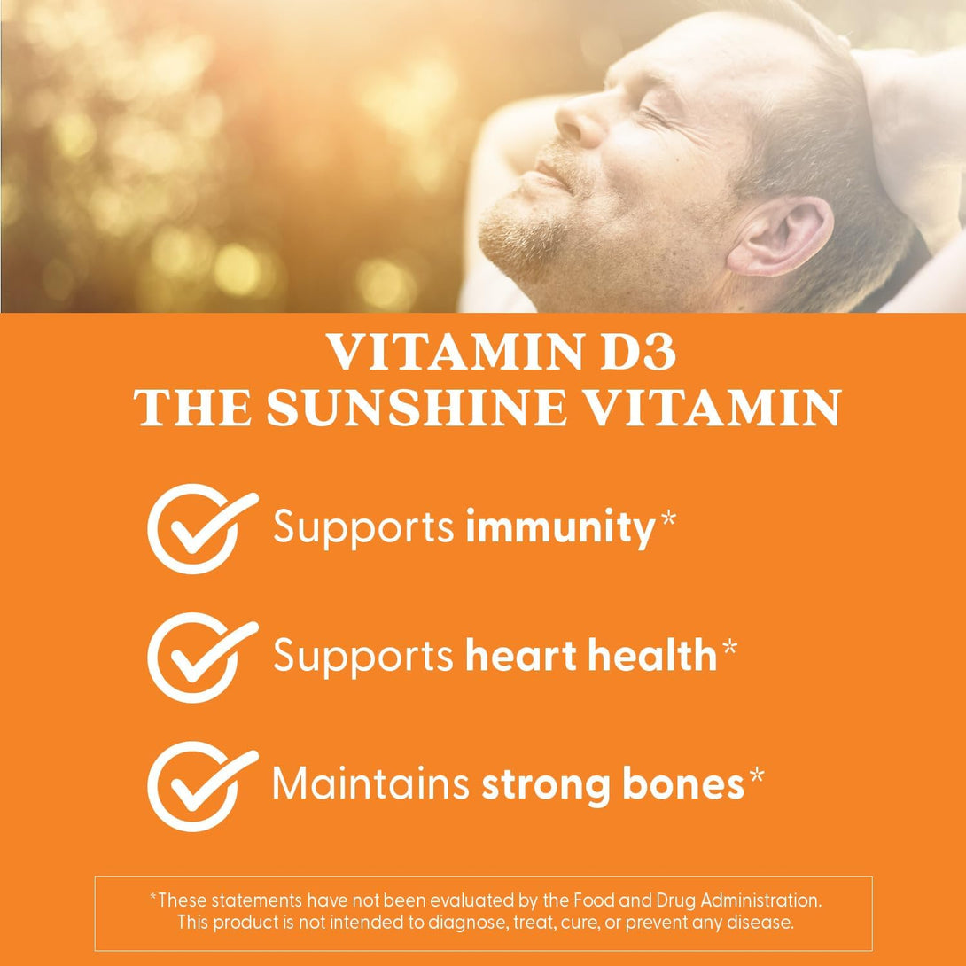 Doctor'S Best Vitamin D3 5000IU, Non-Gmo, Gluten & Soy Free, Regulates Immune Function, Supports Healthy Bones, White, No Flavour, 180 Count