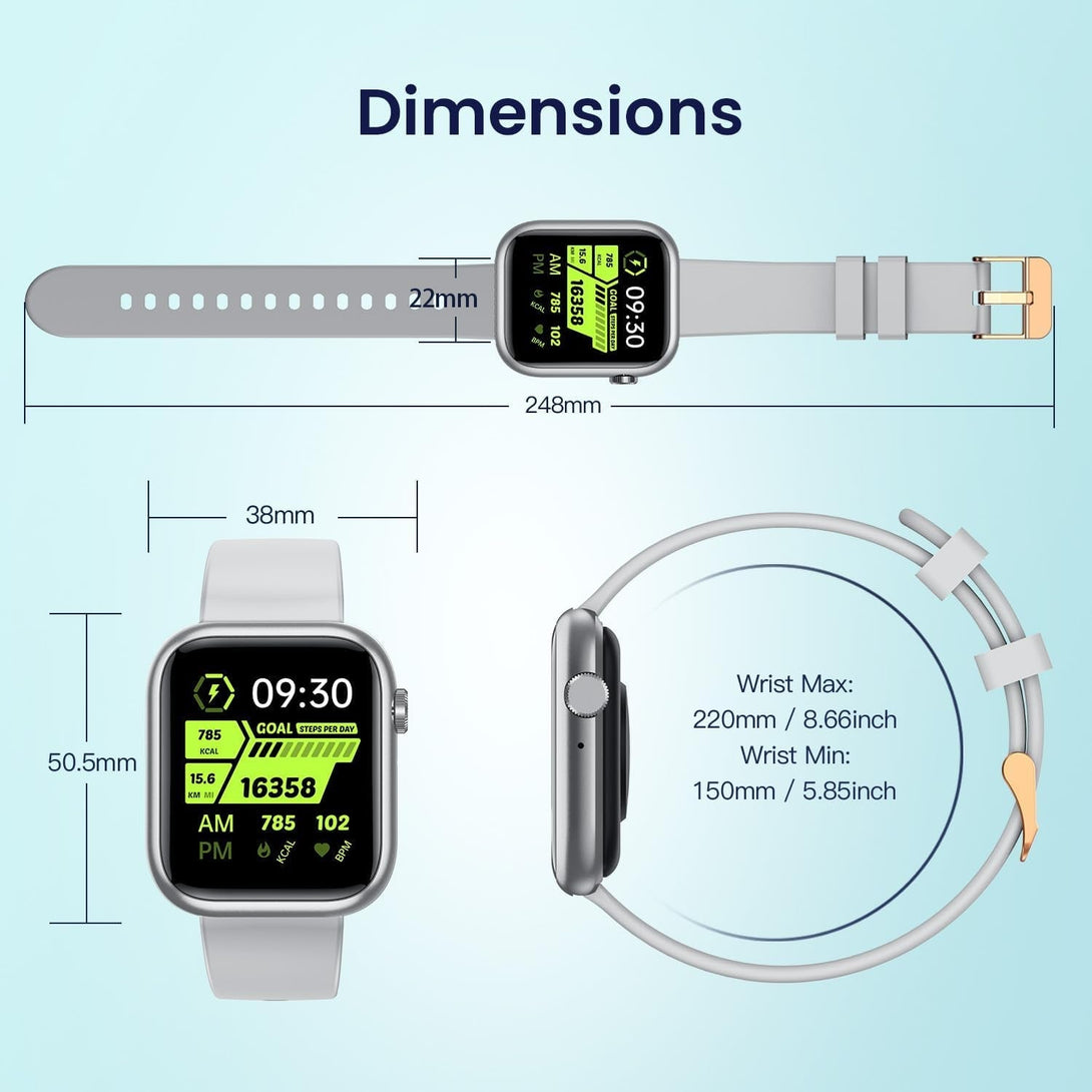 Smartwatch Women for Android Phones Ios: Smart Watches for Women Fitness Tracker 1.83" Touchscreen Waterproof Smartwatches Lady with Answer/Make Call Blood Pressure Heart Rate Sport Pedometer Monitor