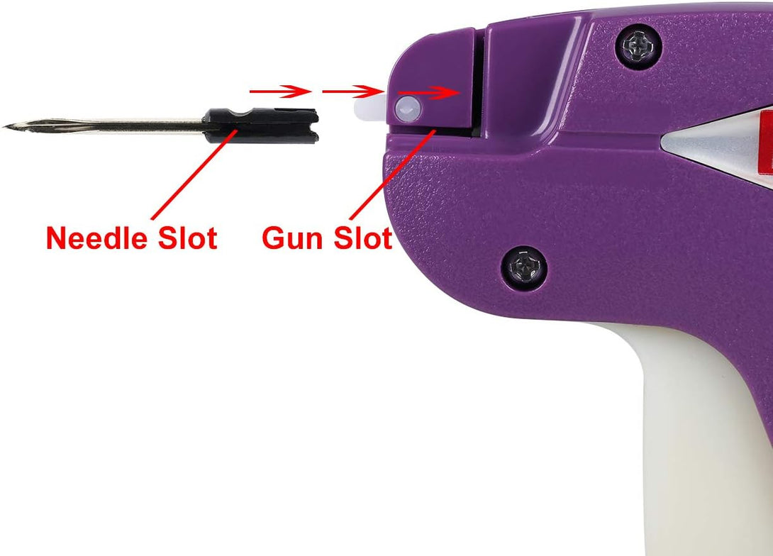 PAG Standard Tagging Gun Price Tag Attacher Gun for Clothing with 5 Needles and 2000 2Inch Barbs Fasteners, Purple