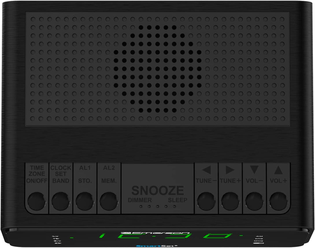 Emerson Smartset Dual Alarm Clock Radio with AM/FM Radio, Dimmer, Sleep Timer and .9" LED Display, CKS1900