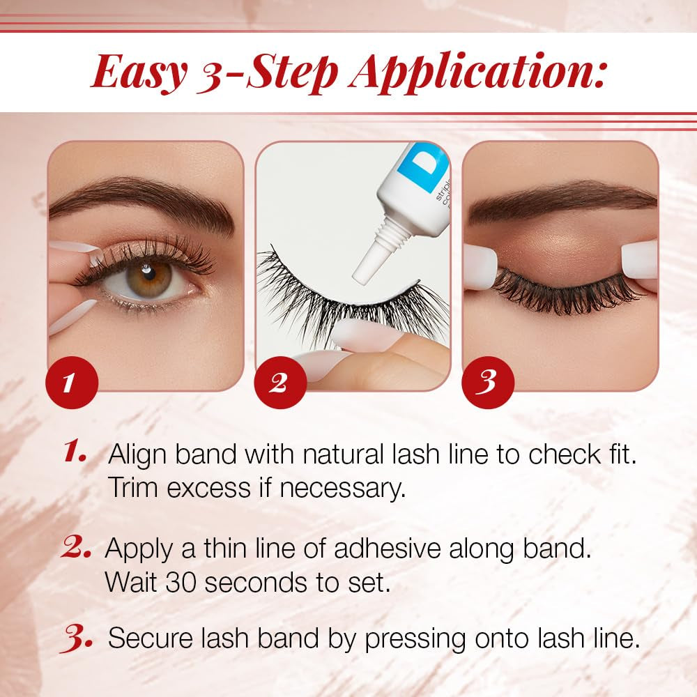 Ardell Naked Strip Lashes 421 – Natural-Looking, Long-Lasting False Eyelashes with Invisiband for Seamless Blend, 4 Pairs, 1-Pack
