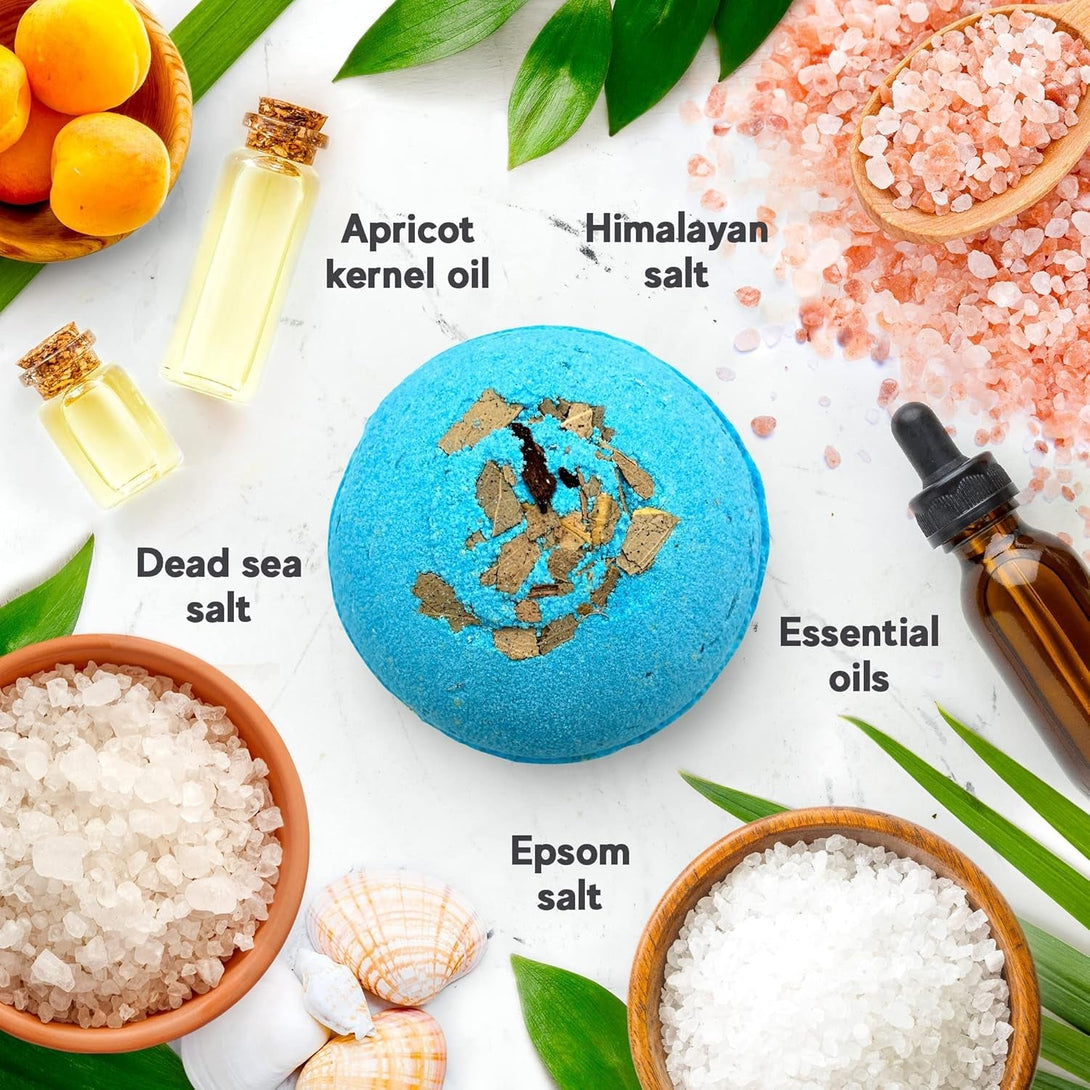Handmade in USA Organic Bath Bombs Gift Set for Women All Natural with Epsom Salt Relaxation Dead Sea Salt - Natural and Safe Bath Bombs Kit for Kids Her Mom Mother Grandma Girlfriend - Best Gifts Idea