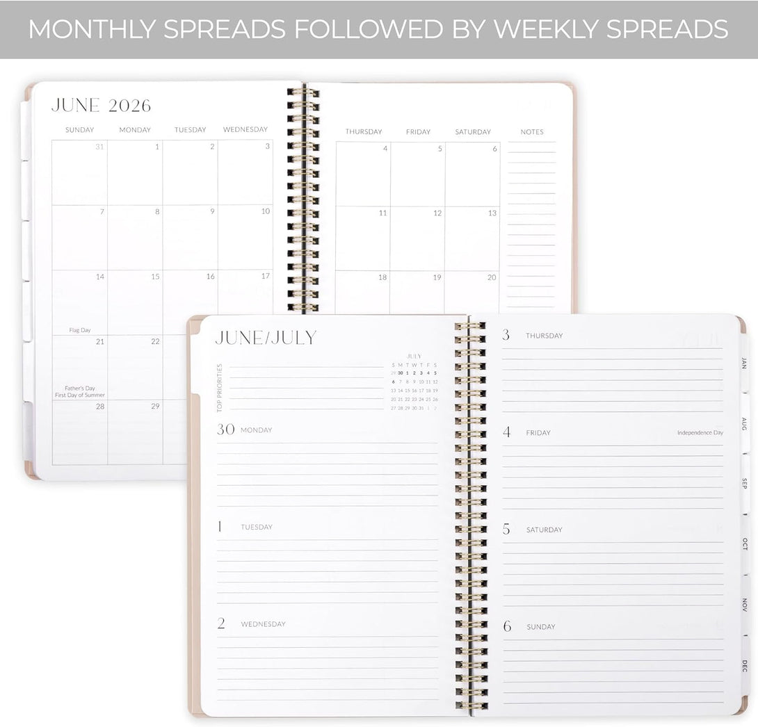 Aesthetic 2025-2026 Academic Planner - a Beautiful 7" X 10" Daily Planner for Women or Men with Weekly & Monthly Spreads for the 25-26 School Year - Runs from July 2025 - June 2026