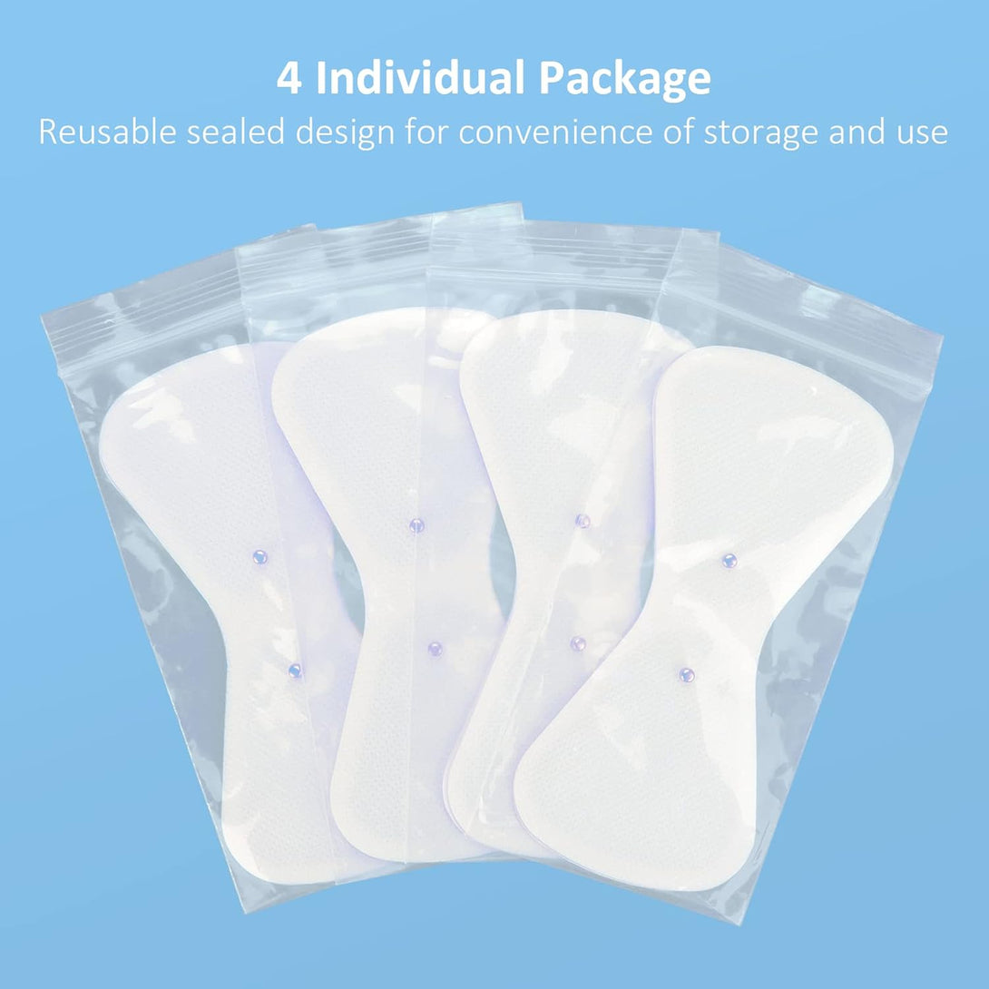 Comfytemp TENS Unit Replacement Pads Only for K6101, 4 Pack Wireless TENS Pads, 5.1" X 2.4" Reusable Self Adhesive Electrodes with Premium Quality, Non-Irritating Design for Muscle Stimulator Therapy