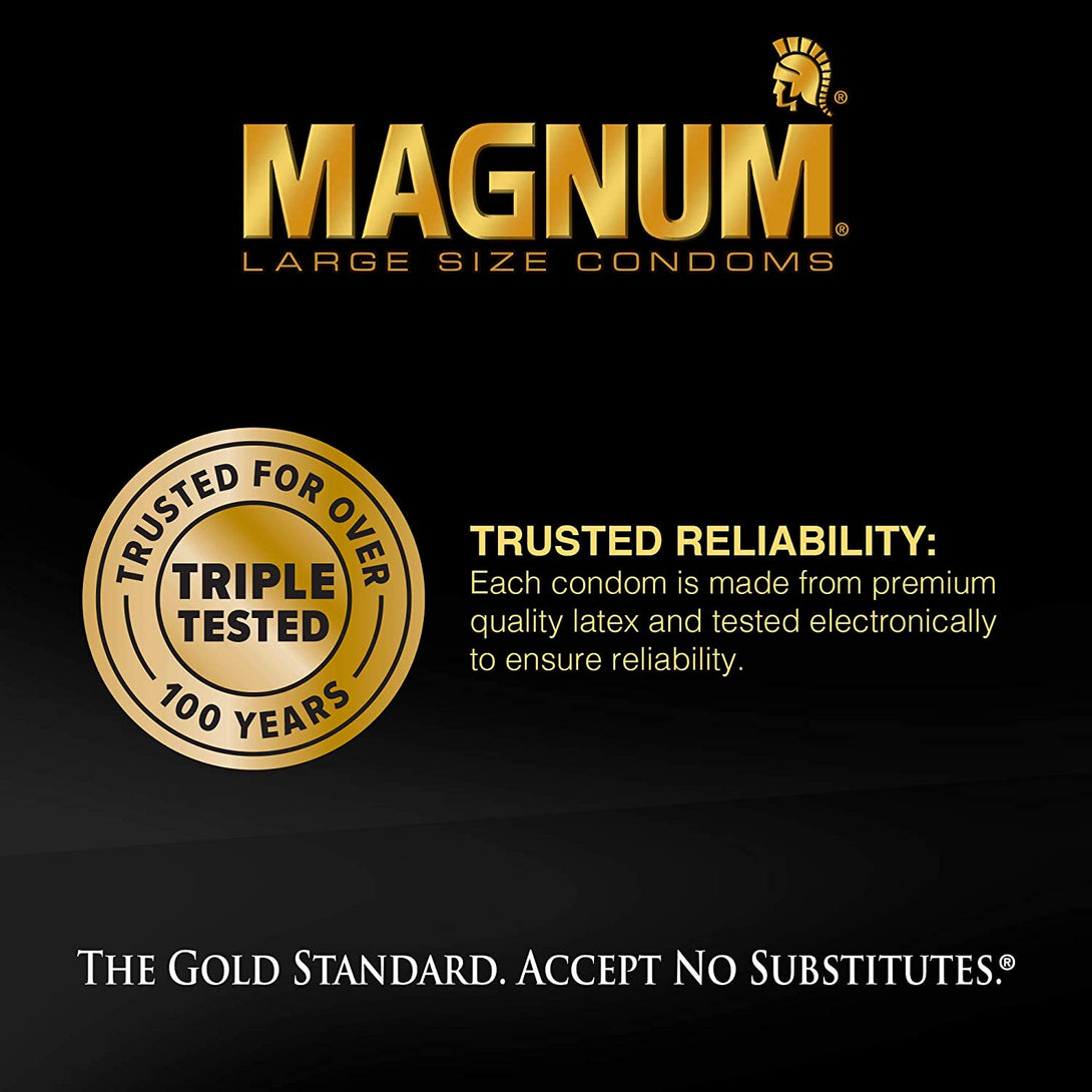 Trojan Magnum XL Large Size Lubricated Condoms - 12 Count