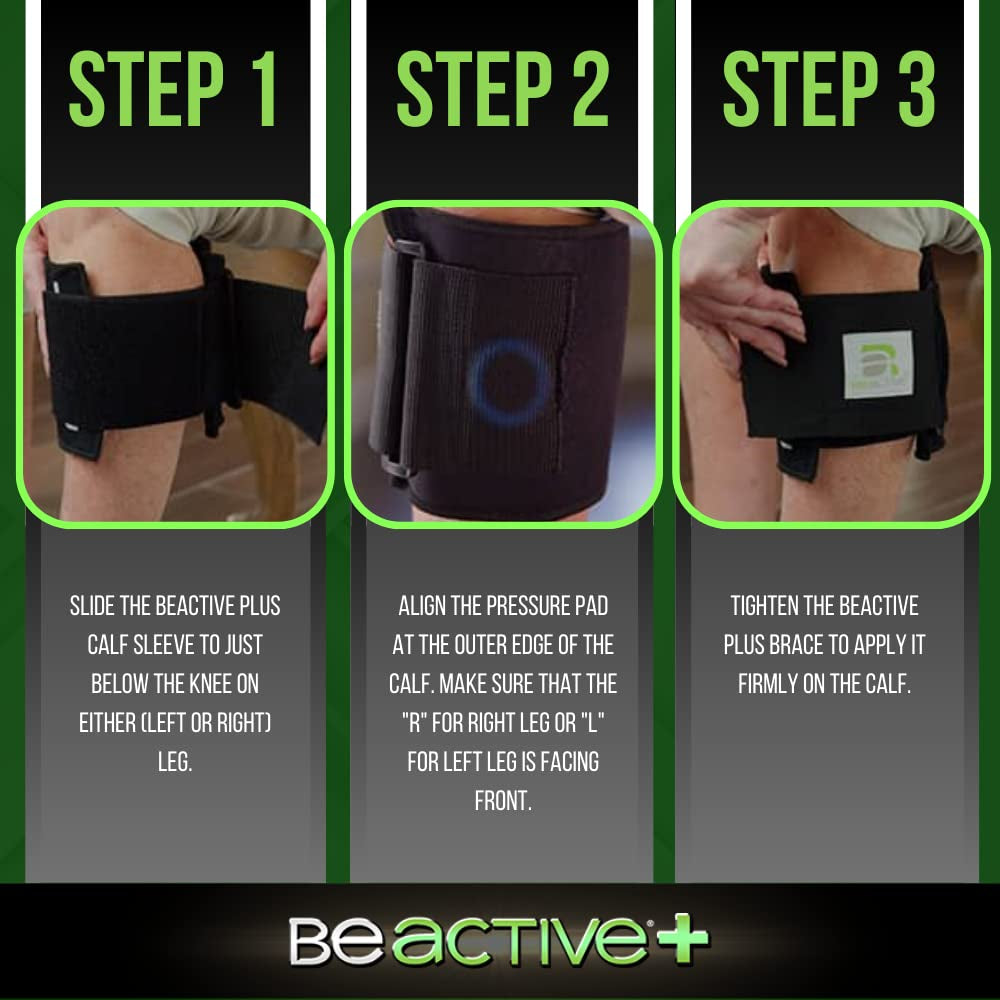 BEACTIVE plus Acupressure System - Sciatica Pain Relief Brace for Sciatic Nerve Pain, Lower Back, & Hip- Knee Brace with Pressure Pad Targeted Compression - Unisex