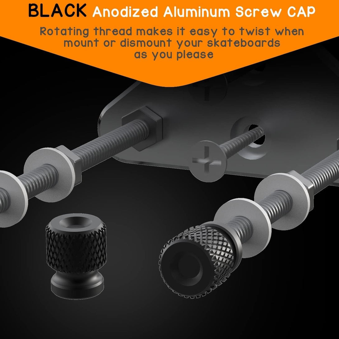 6 Packs Skateboard Wall Mount Aluminum Skateboard Hanger with Two Screw Holes for Display Skateboard Deck Storage Horizontal and Floats Vertically - Silver