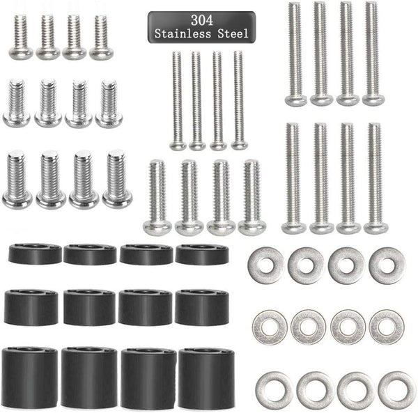 Coret Universal TV Mount Hardware Kit, Compatible with LG, Sanyo, Haier & More, Wall Mount, Includes M4, M5, M6 Screws, Washers & Spacers