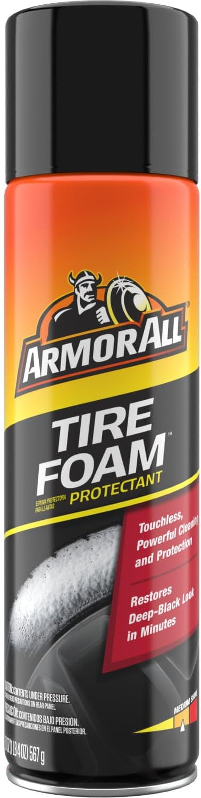Armor All Tire Foam, Tire Cleaner Spray for Cars, Trucks, Gifts for Dad, Motorcycles, 20 Oz Each, 1.25 Pound (Pack of 1)