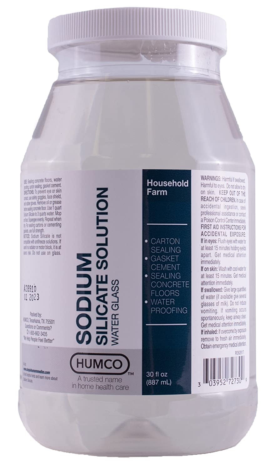 Humco 272730001 Sodium Silicate Solution 30 Oz, Shape