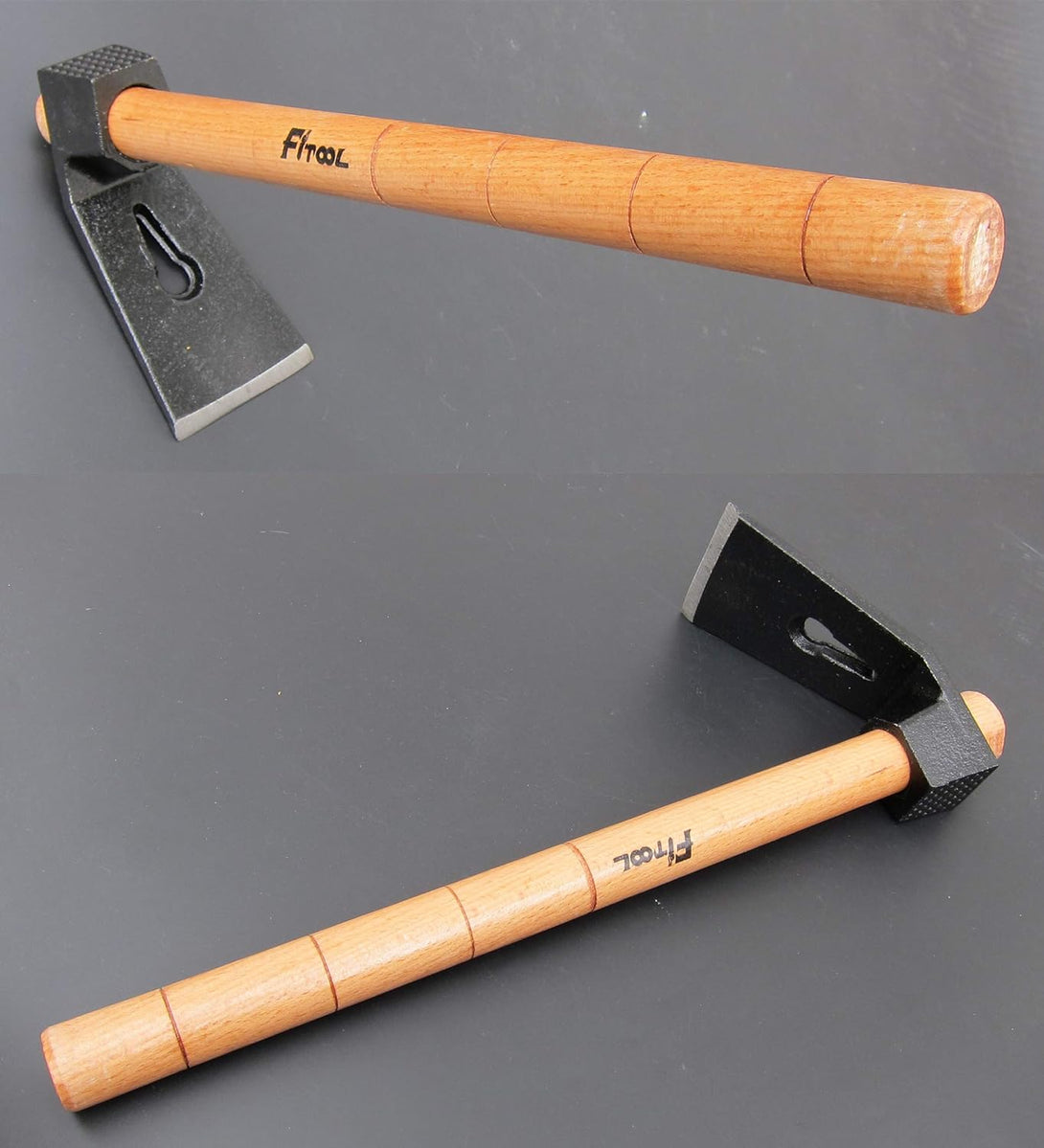 Forged Woodworking Hammer, Woodcarving Straight Adze, Axe with Claw Hammer, Adze Hammer 1.7LB