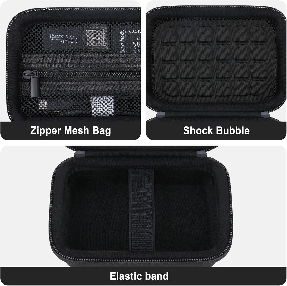 Computer Memory Card Readers Organizer Case Compatible with SD Card Reader, USB C SD Card Reader, TF Card, Micro SD Card, Portable Memory Card Accessories Storage Bag Travel Case, Black