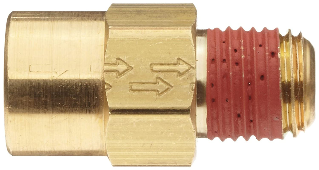 Control Devices P2525-1WA Brass Ball Check Valve, 1/4" NPT Female X NPT Male