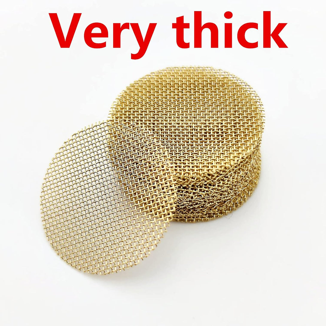 200 PCS 1/2 Pipe Screens, Brass Pipe Screen Filters 0.5 Inch Metal Screens with Black Storage Box