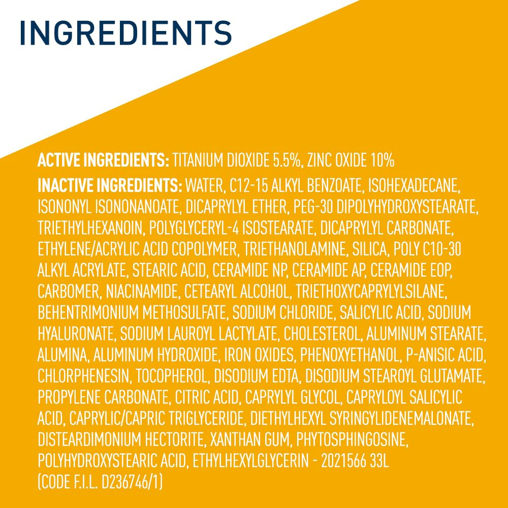 Cerave Hydrating Mineral Sunscreen SPF 30 with Sheer Tint, Tinted Mineral Sunscreen with Zinc Oxide & Titanium Dioxide, Blends Seamlessly for Healthy Glow, Medium, 1.7 Fluid Ounce