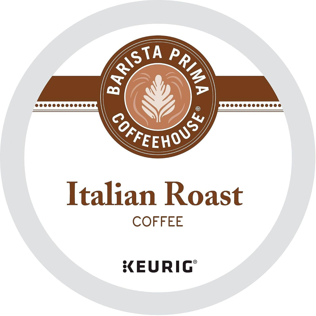 Barista Prima Italian Roast Coffee, Keurig K-Cup Pods, Dark Roast, 96/Carton (66149)