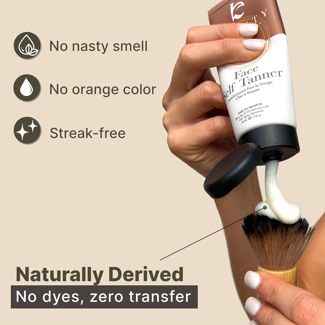 Self Tanner for Face - USA Made with Organic & Natural Ingredients, Self Tan Tanning Lotion