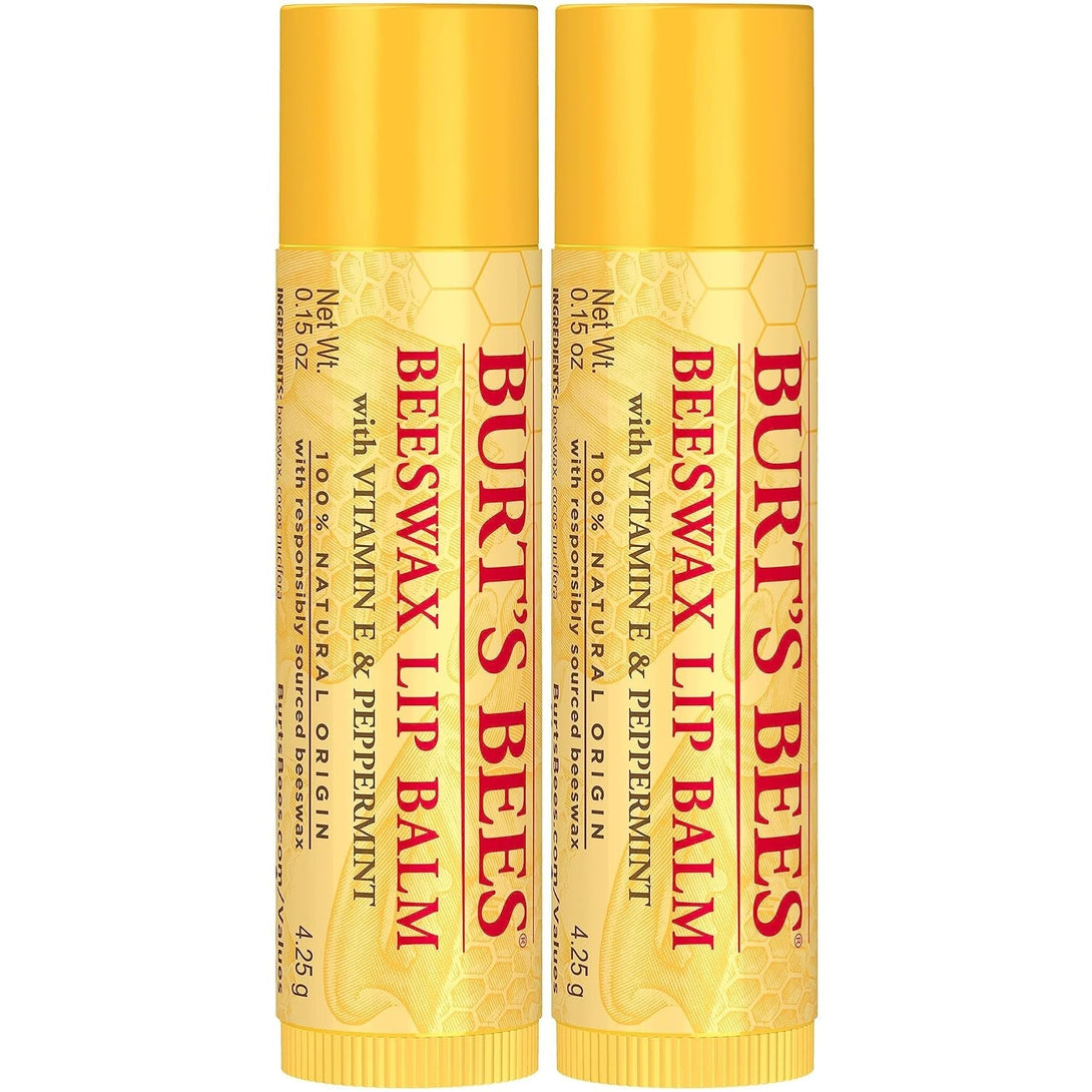 Burt'S Bees Lip Balm - Original Beeswax, Lip Moisturizer with Responsibly Sourced Beeswax, Tint-Free, Natural Origin Conditioning Treatment, 2 Tubes, 0.15 Oz.