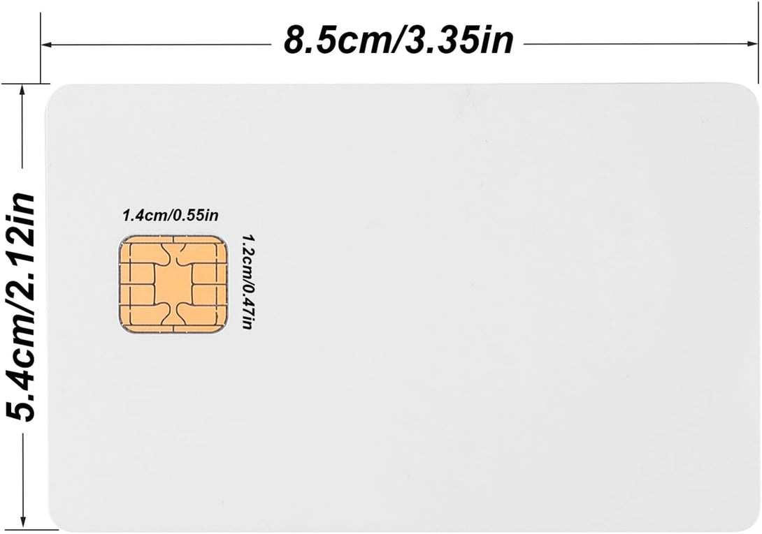 X-Belmox for 40K Unfused Java Chip Card, J2A040 Chip Java Jcop Cards Unfused, 2 Track Smart Chip Card with 8.4Mm HICO Magnetic Stripe, Blank Card with Chip (1 Pack)