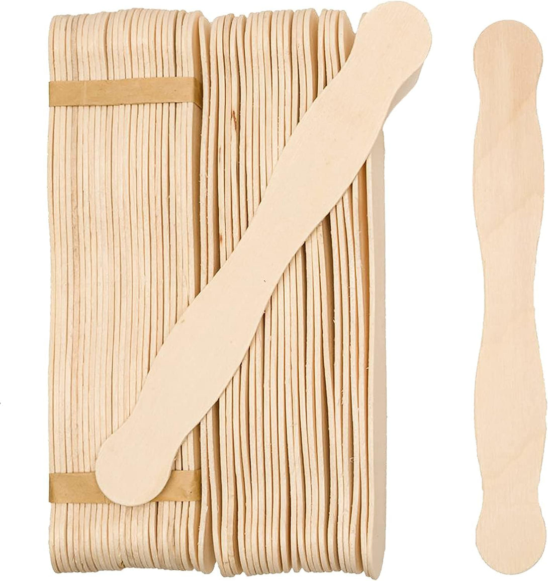 Wooden 8" Fan Handles, Wedding Programs, or Paint Mixing, Pack 300, Jumbo Craft Popsicle Sticks for Auction Bid Paddles, Wooden Wavy Flat Stems for Any DIY Crafting Supplies Kit, by Woodpeckers