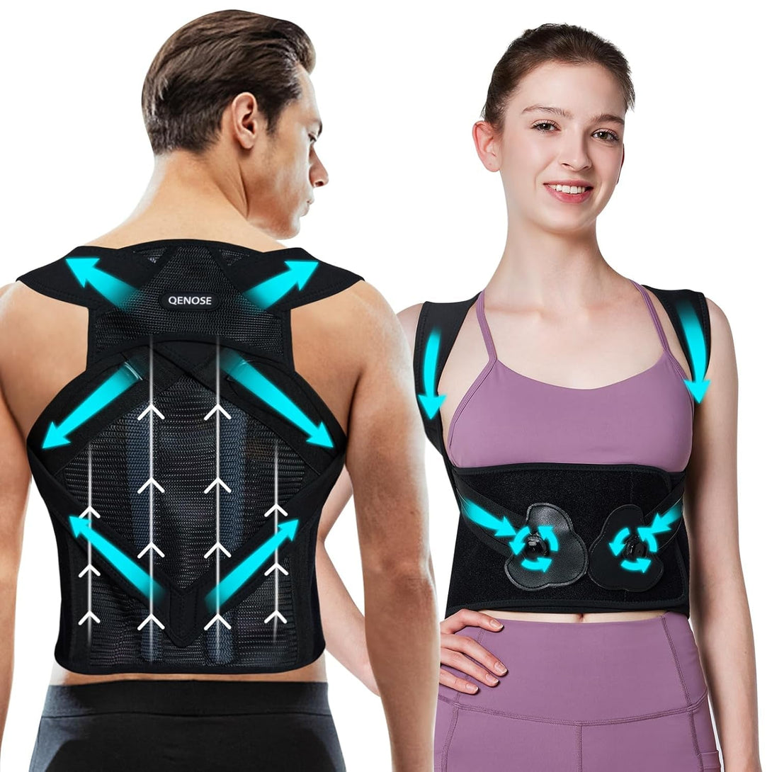 Back Brace Posture Corrector for Women & Men-Knob Adjustable Back Support Straightener-Upper and Lower Back Pain Relief-Scoliosis, Shoulder Posture Corrector- Neck Hump, Hunchback XXL(39"-44")