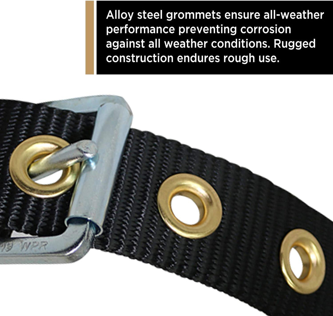 AFP Tongue Buckle Body Belt, Heavy-Duty Tool Belt for Pouches, Work Belt, PPE for Safety Harness, Work Positioning, Construction, Fall-Protection, Carpenters (OSHA/ANSI Rated) 1.75’’W, Black (Large)