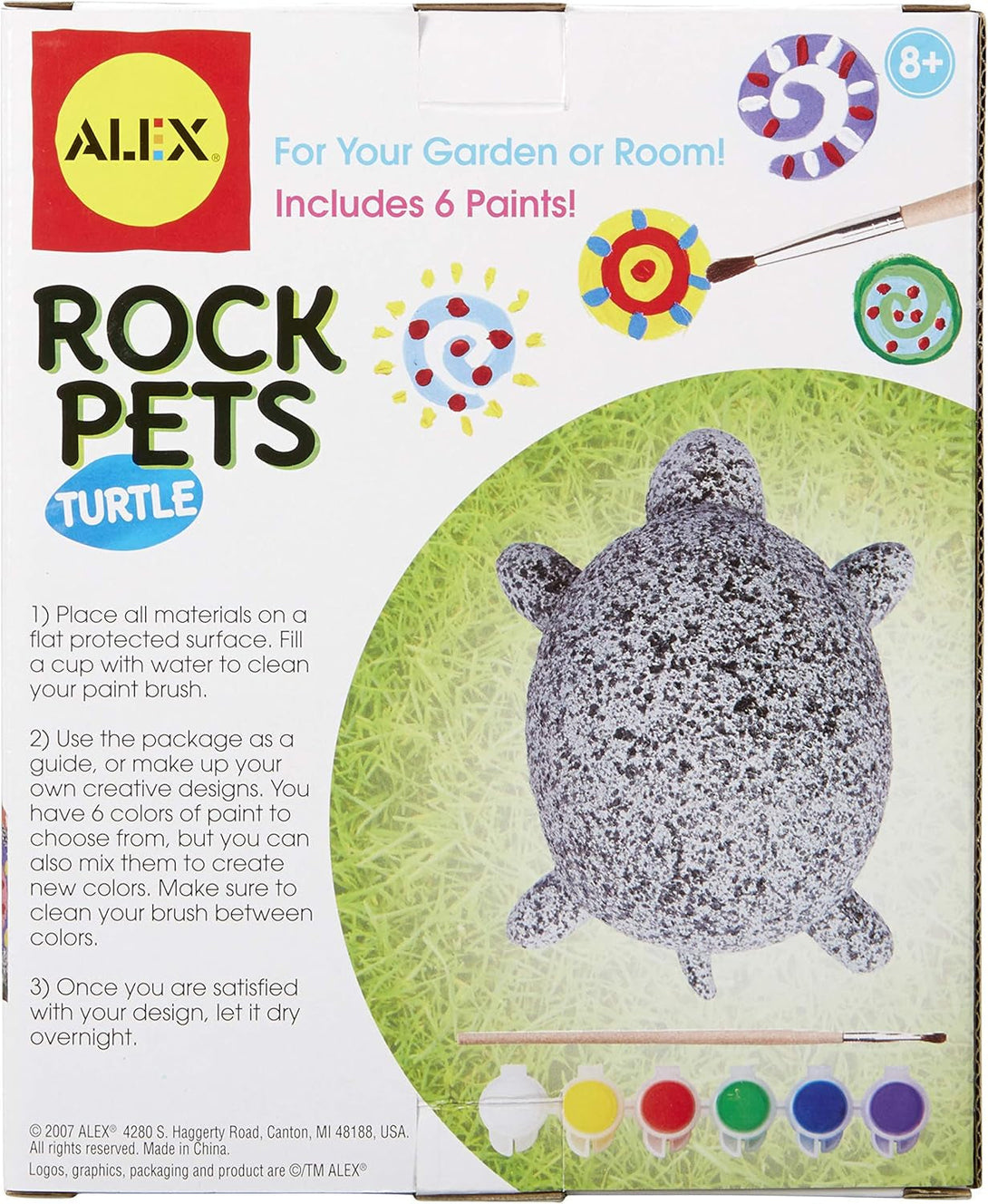 ALEX Toys Craft Rock Pets Turtle Kids Art and Craft Activity, Multicolor, 1.12