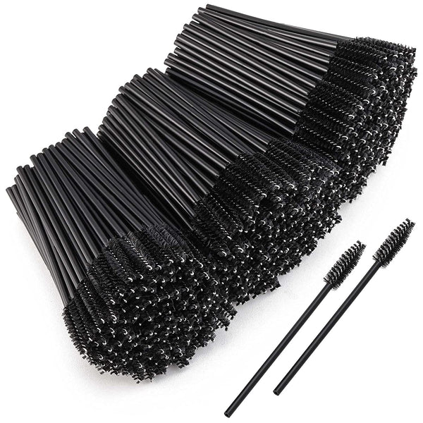 Disposable Mascara Wands Brush Makeup Spoolies Bulk for Eyelash Extensions, Black (1000 Pieces)