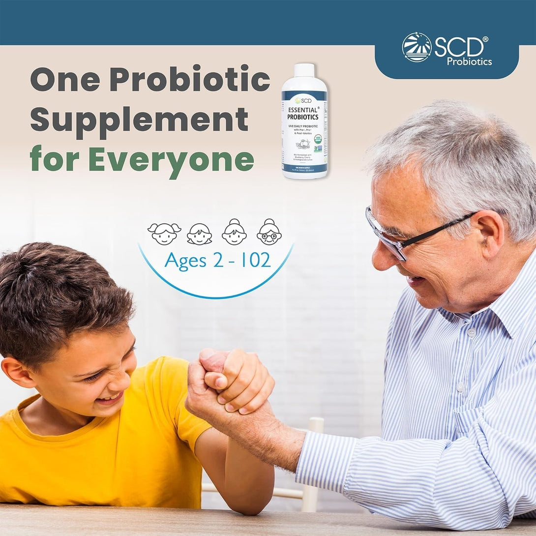 SCD Essential Probiotics for Women, Men, Kids and Toddlers, Travel Probiotic for Digestion and Immunity, Gut Health Liquid Probiotic Supplement, Trial Size – 3 Fl Oz