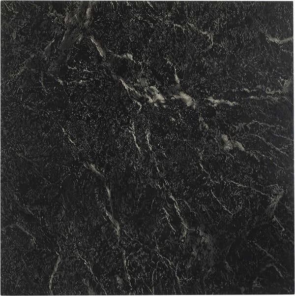 Achim Home Furnishings FTVMA40920 Nexus Vinyl Tile, Marble Black with White Vein, 20 Count(Pack of 1), 12 Inch X 12 Inch
