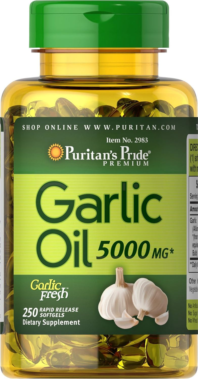 Puritan'S Pride Garlic Oil, 5000 Mg, 250 Count