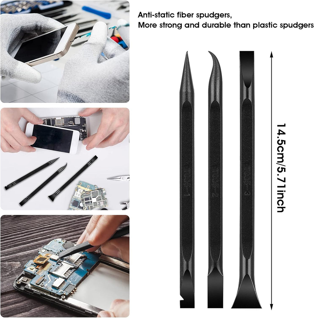 9 Pieces Plastic Scraper Tool Carbon Fiber Multi-Purpose Scraper Scratch Free Cleaning Scraper Tool for Tight Spaces and Gaps, Stickers/Food/Paint Remover Tool