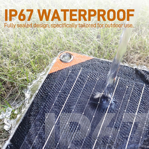 SUNAPEX 5W 12V Solar Panel Battery Charger Maintainer, Portable Waterproof Solar Trickle Charger with Built-In Charge Controller, Cig Plug,