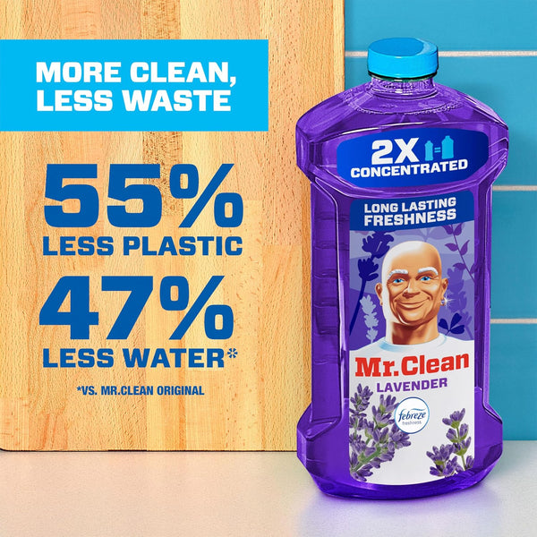 Mr. Clean All Purpose Cleaner, Floor Cleaner for Mopping Home, Bathroom, & Kitchen, Cleaning Liquid for Mop & Bucket, Cleaning Supplies,