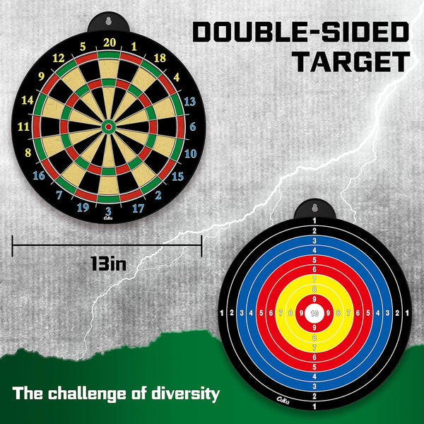 Dart Board - 12pcs Magnetic Darts - Excellent Indoor Game and Party Games - Gifts for 5 6 7 8 9 10 11 12 Year Old Boy Kids Yellow