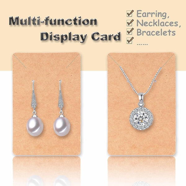 Earring Display Cards with 100 Pcs Earring Holder Cards 200 Pcs Earring Backs and 100 Jewelry Packaging for Earrings Necklace Jewelry Bags 3.5x2.4
