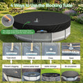 SIHAIAN 12 Ft Round Pool Cover, with Automatic Drain Pool Cover, Patented One-Piece Tensioning System Above Ground Pool Cover, Preventing