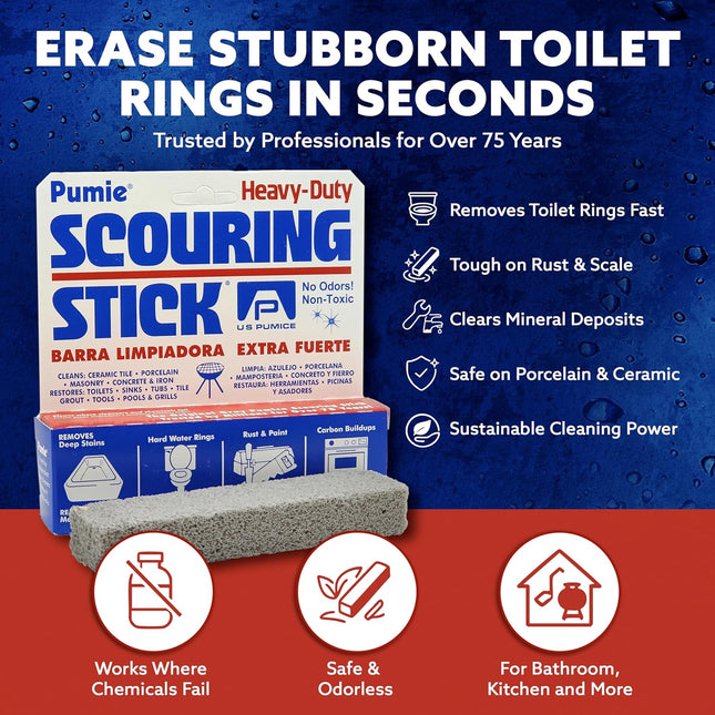 PUMIE Scouring Stick, Heavy Duty Extra Strong Pumice Cleaning Bar, Perfect Pumic