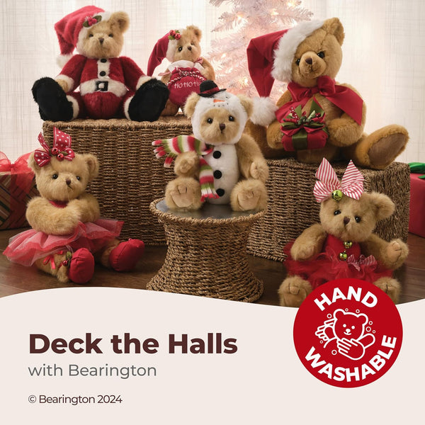 Bearington Collection Jolly Ginny the Guinea Pig Christmas Plush, 8 Inch Guinea Pig Stuffed Animal, Ideal Christmas Stuffy Gift for Toddlers, Kids