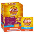 Metamucil On-The-Go, Daily Psyllium Husk Powder Supplement, Sugar-Free Powder, 4-in-1 Fiber for Digestive Health, Orange Flavored Drink, 44
