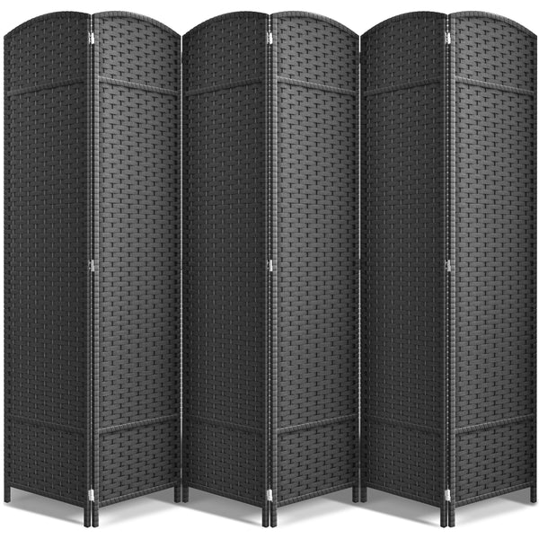 Sorbus 6 Panel Room Divider 6 Ft. Tall - Privacy Screen, Extra Wide Double Hinged Panels, Mesh Hand-Woven Design, Partition Room Dividers and
