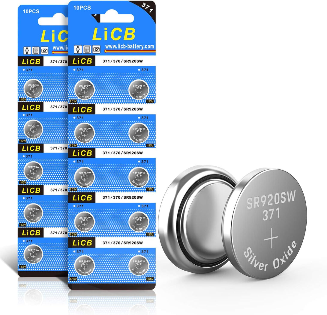 Licb 20 Pack SR920SW 371 370 AG6 Battery 1.5V Button Cell Watch Batteries