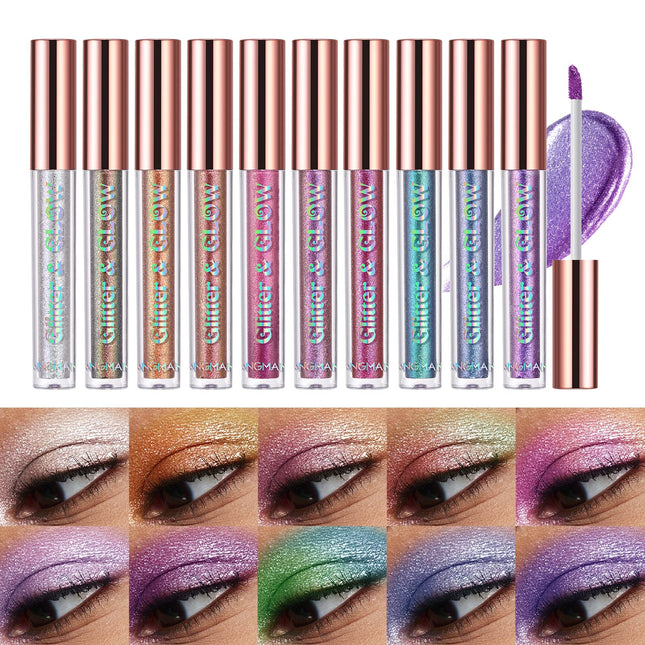 Bestland Liquid Glitter Eyeshadow Set, Multichrome Glitter Shimmer Eye Looks Wat