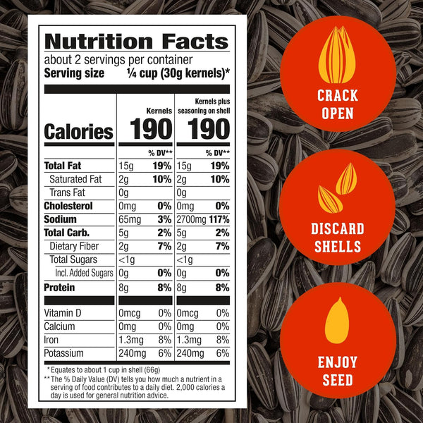 DAVID SEEDS Roasted and Salted Jalapeño Hot Salsa Jumbo Sunflower Seeds, Keto Friendly, 5.25 oz, 12 Pack