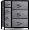 Sorbus Dresser with 7 Drawers - Chest Organizer Tower Unit with Steel Frame, Wood Top, Easy Pull Fabric Bins - Storage Furniture for Bedroom,