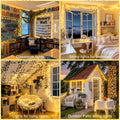 JMEXSUSS 168FT 600 LED String Lights for Outside Clear Wire, Warm White Christmas Lights Outdoor Waterproof, Tree Lights Outdoor Plug in for Patio