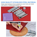 14Pcs Rivet Setter, Leather Die Punch Snap kit, Stainless Steel Rivet Setting Tool for Bag Making DIY Leather Crafts with Non Slip Base |