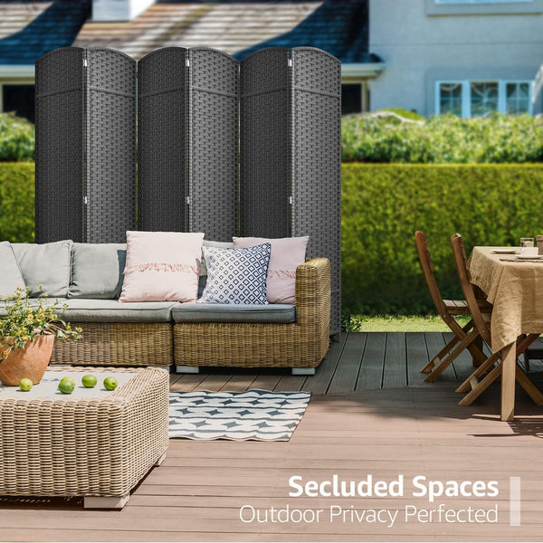 Sorbus 6 Panel Room Divider 6 Ft. Tall - Privacy Screen, Extra Wide Double Hinged Panels, Mesh Hand-Woven Design, Partition Room Dividers and