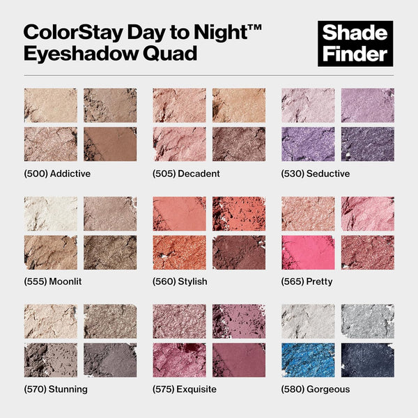 Revlon Colorstay Day to Night Eyeshadow Quad, Valentine'S Day Makeup Gifts for Women, Longwear Shadow Palette with Transitional Shades and Buttery
